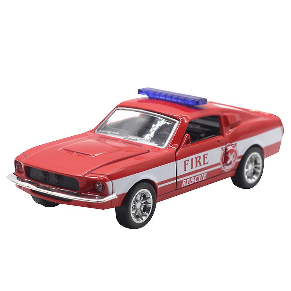 Farfi 1pc Mini Diecast Carro De Polícia Pull Back Modelo Com Luz