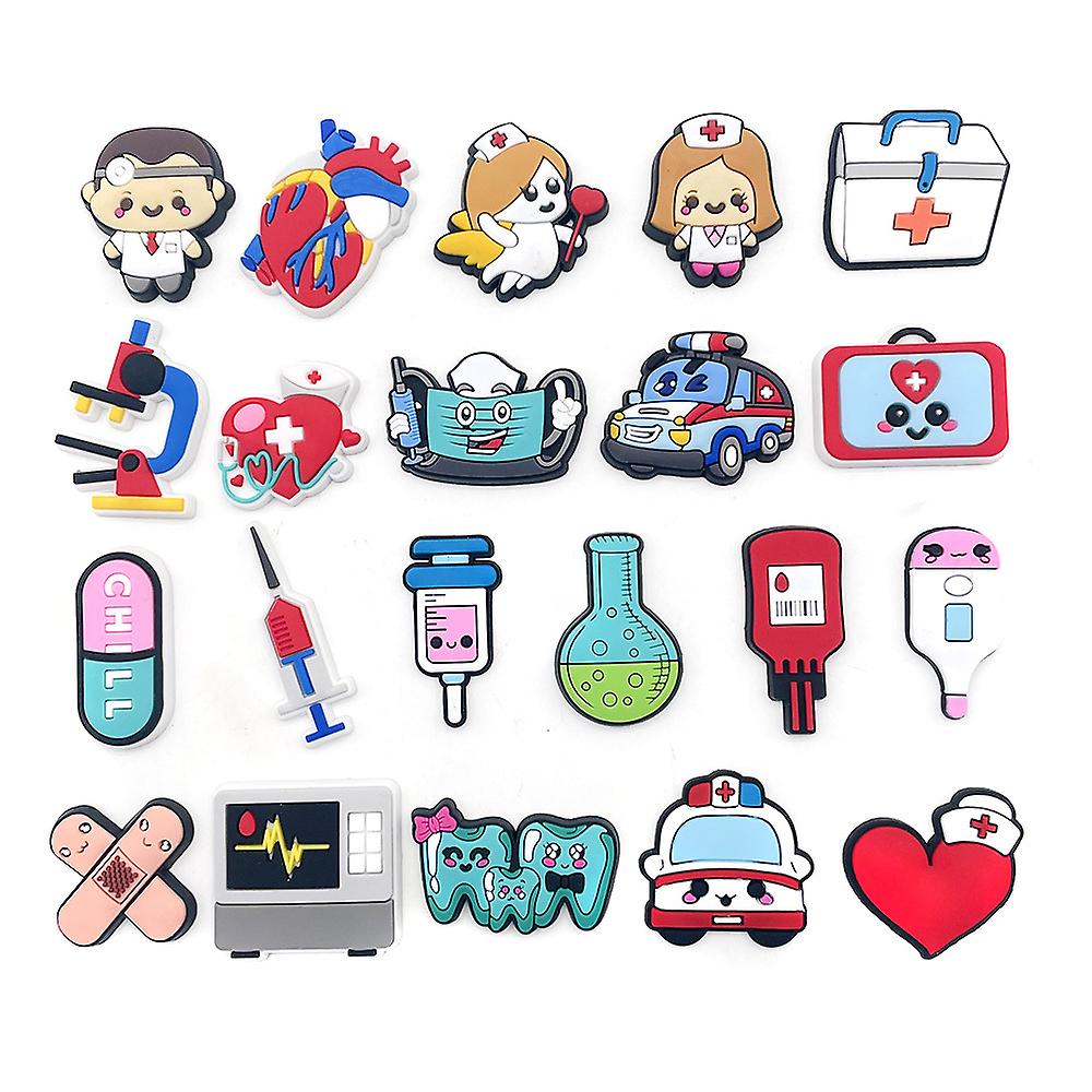 21 Peças De Decoração Fofa Da Série Médica Cartoon Para Sand