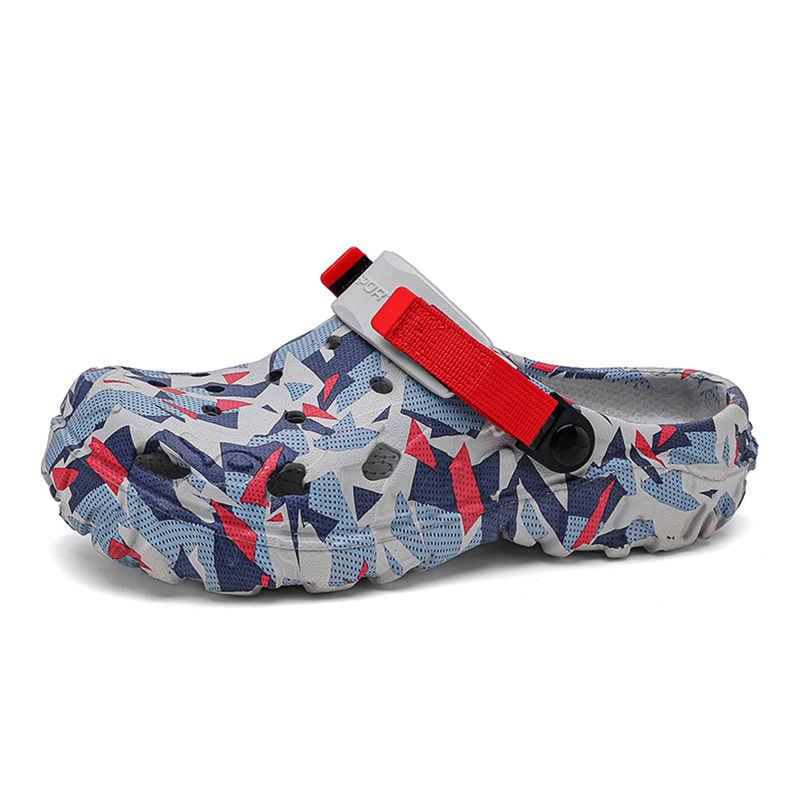 Garden Clogs Shoes Fliozy, Sandálias De Praia De Verão Para Homens, Vermelhas 41