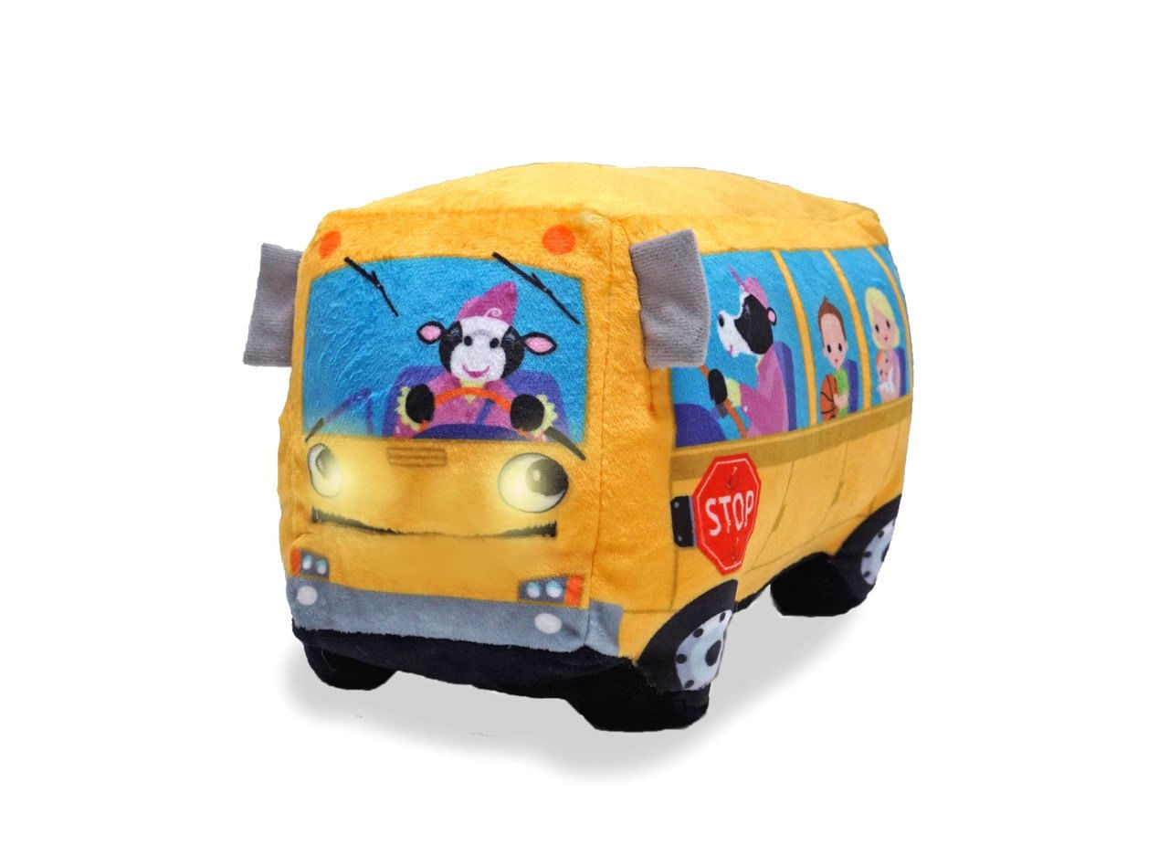 Brinquedo De Pelúcia Singing Stuffed Animal Cuddle Barn Wheelie 8 School Bus