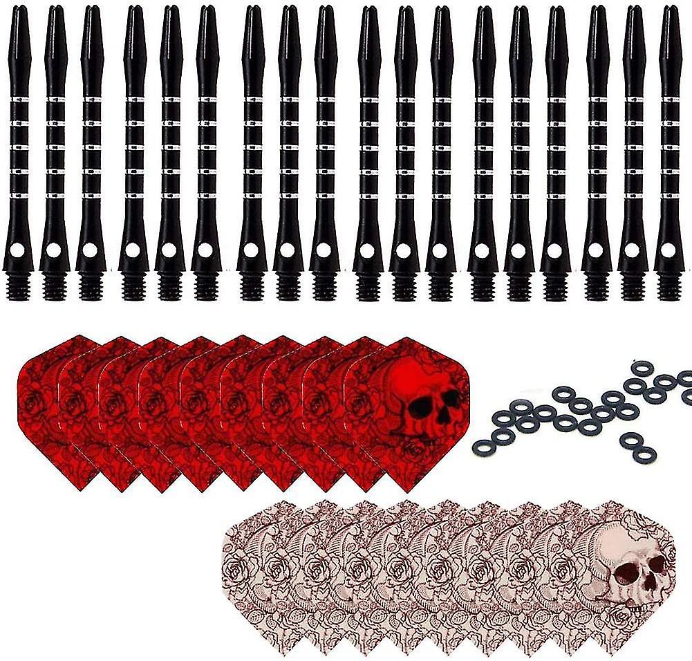 Dart Eixos Preto 18pcs E Dardo Voos 18pcs - Acesso Dardo