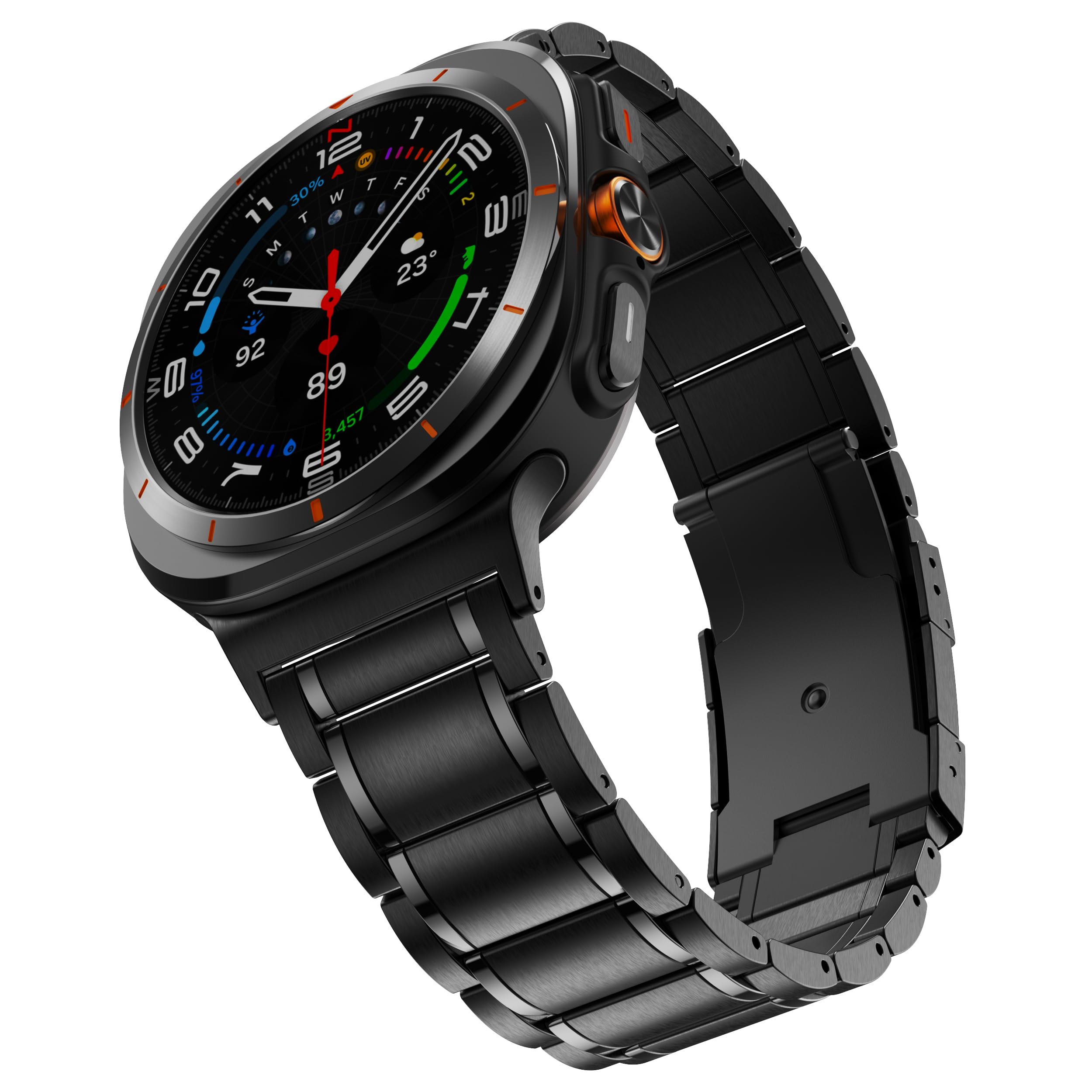 Pulseira De Relógio Baihuiam Titanium Para Galaxy Watch Ultra 47mm Preta