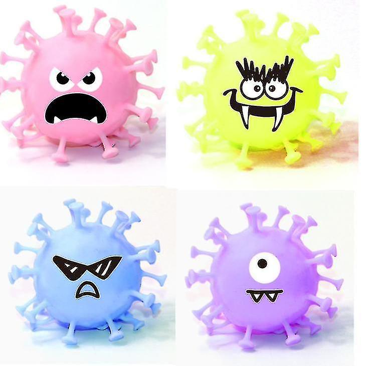 4 Brinquedos De Novidade Com Corona Vírus Squeeze Pressure Ball Decom