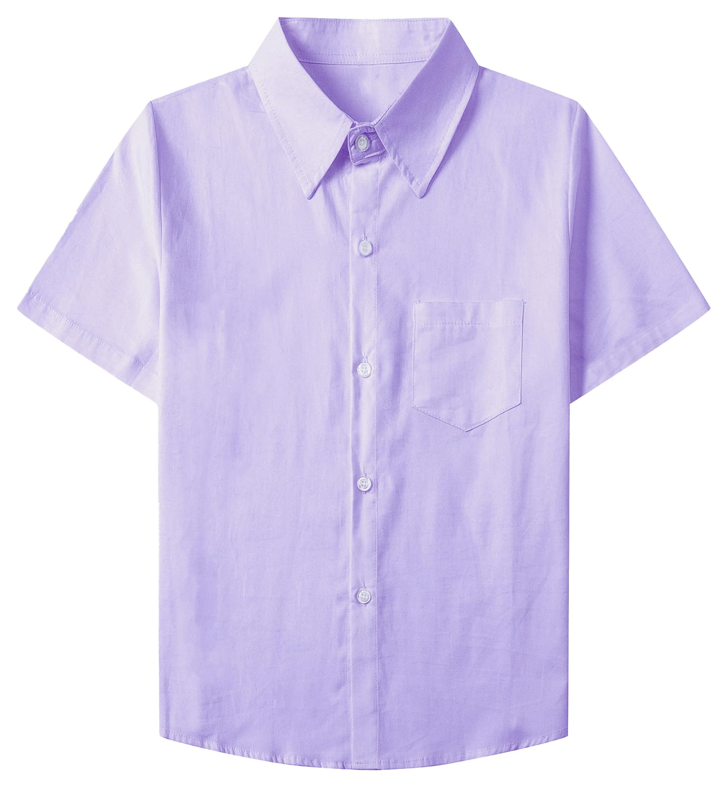 Camisa Masculina Sangtree De Manga Curta De Algodão Lilás 10-11 Anos