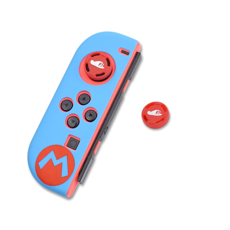 Capa Para Nintend Switch Joycon Com Tampas De Polegar