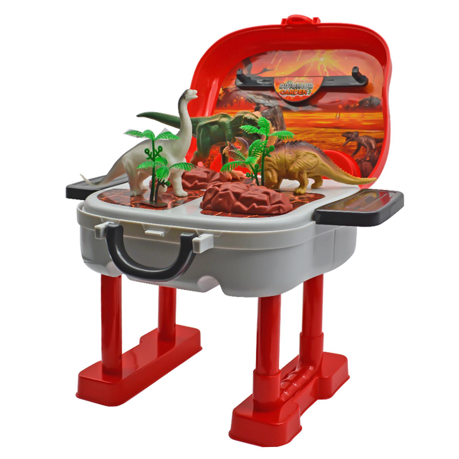 21 Peças De Brinquedos De Dinossauro, Mala De Dinossauro Toy