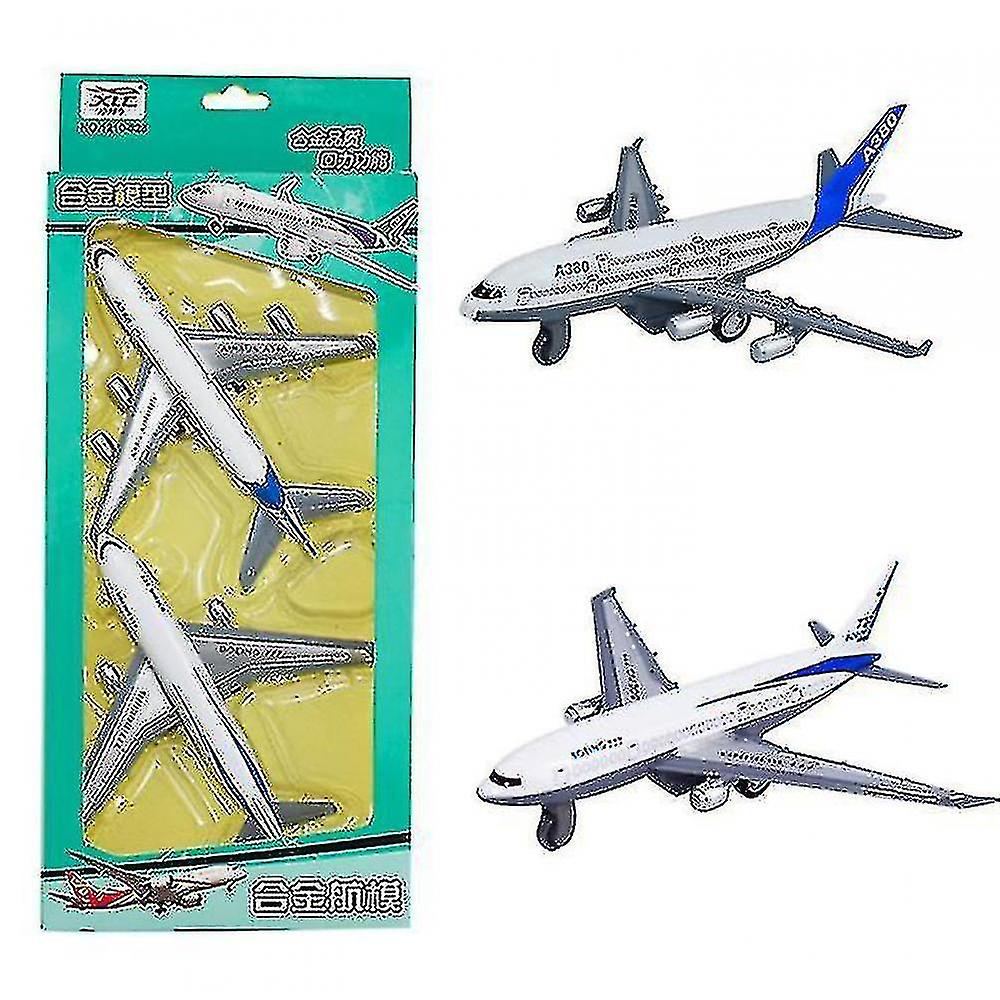 Brinquedo De Avião De 2 Simulações Infantis Pull Back Alloy