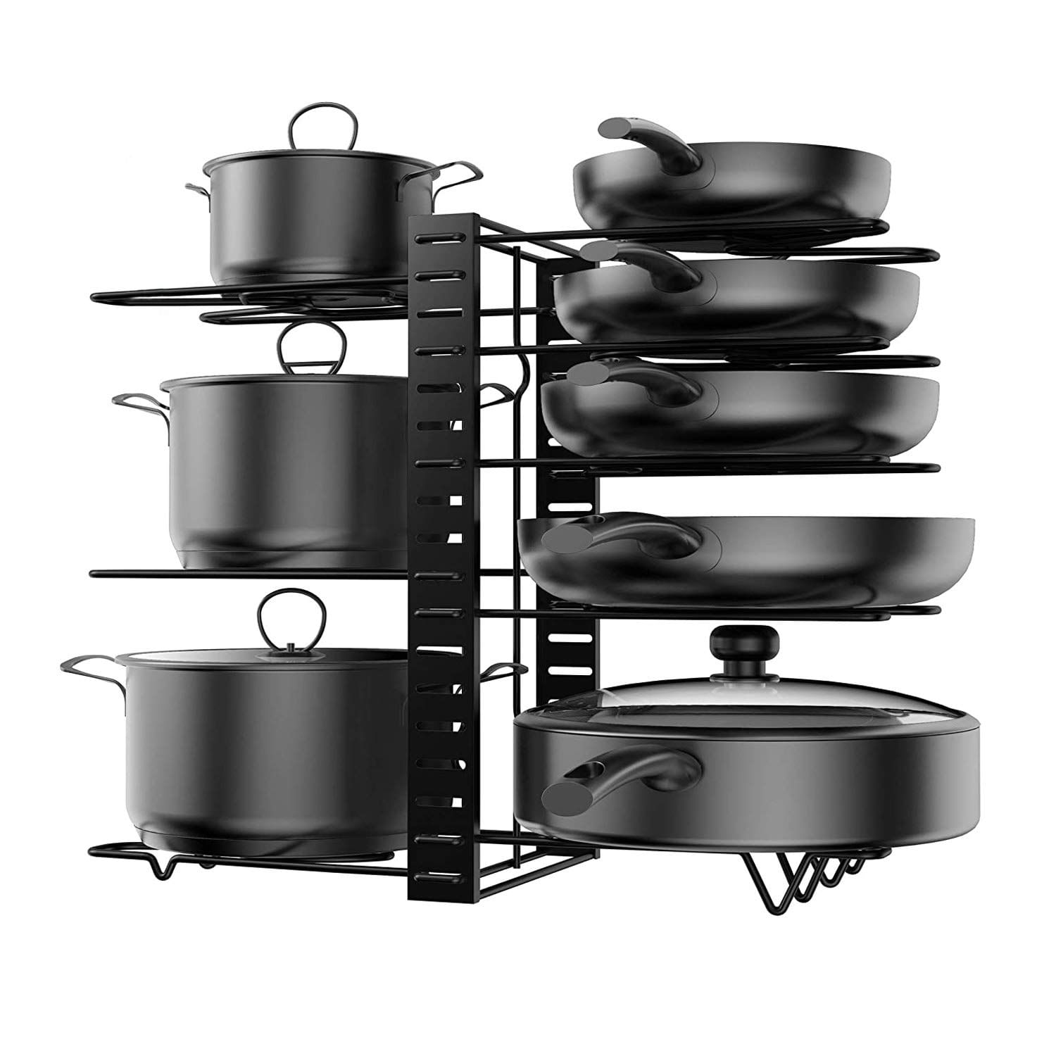 Pot Pan Organizer Rack Storage 8 Níveis Kleverise