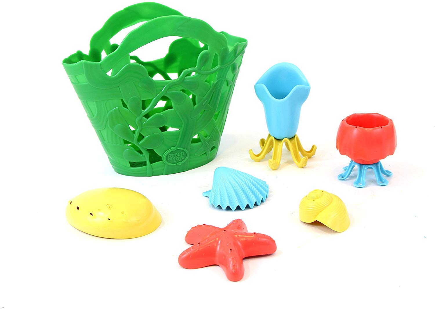 Conjunto De Brinquedos De Banho Green Toys Tide Pool 7 Peças De Plástico Reciclado