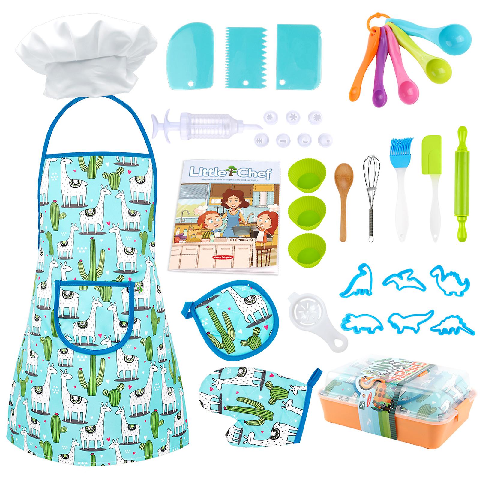 Conjuntos De Confeitaria Kids Chef, Com Avental E Chapéu De