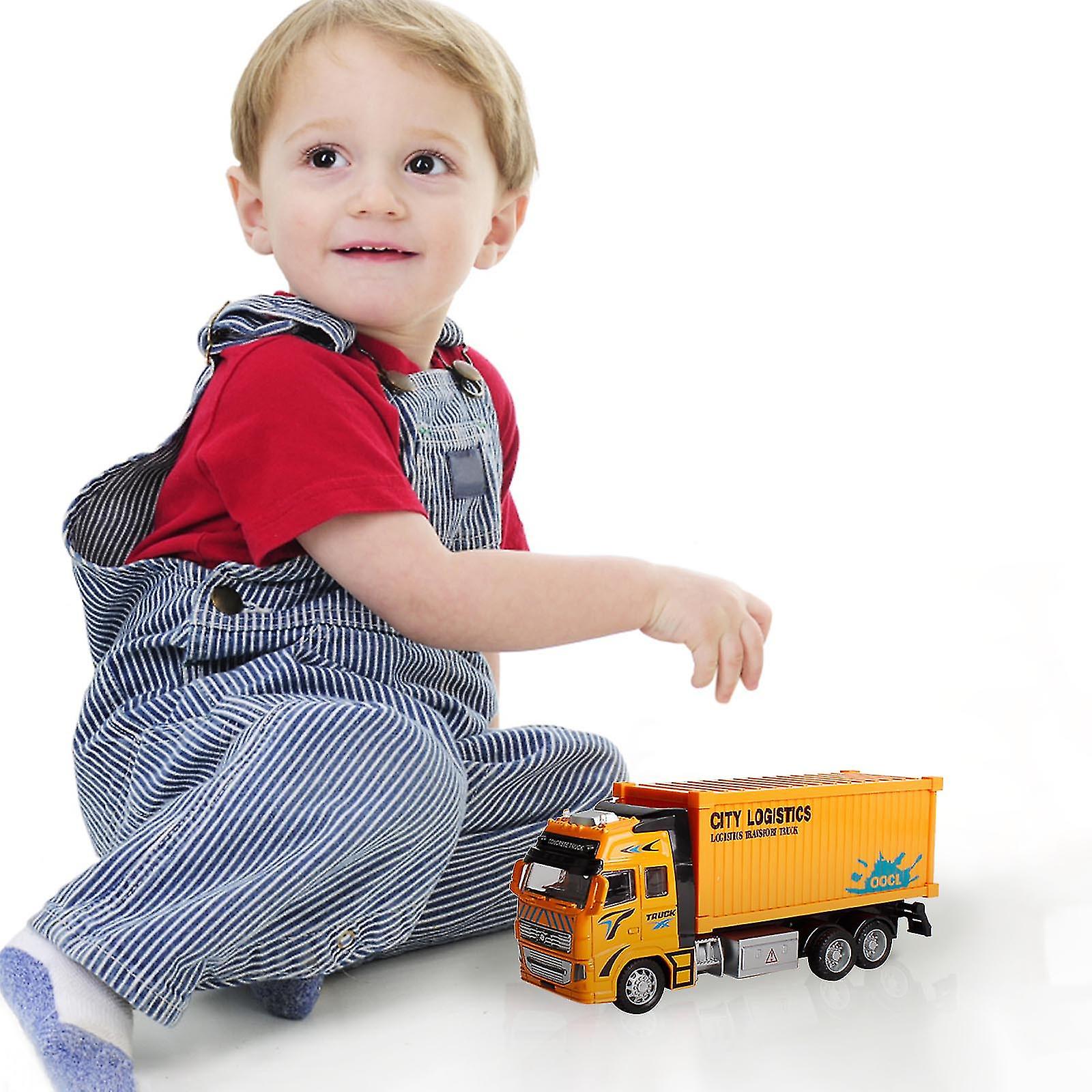 Trailer De Caminhão De Reboque Da Série Alloy Car 1:38 Garba