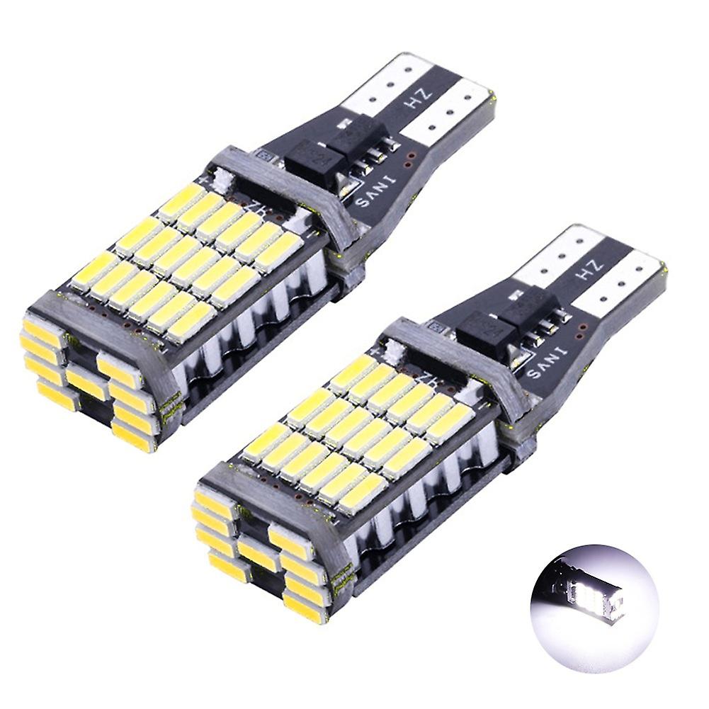 2 Peças De Lâmpadas Led T15 W16w 45 Smd 4014 Led Car Reverse