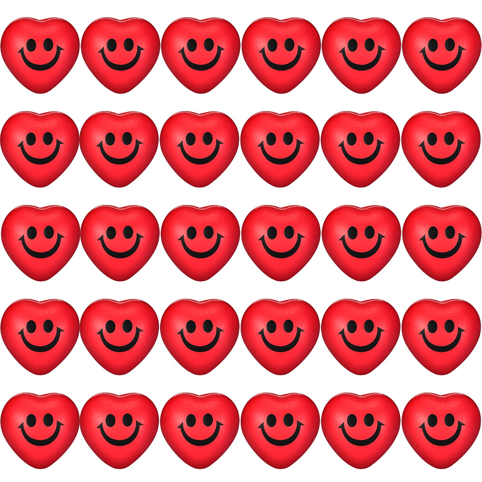Stress Balls Blulu Heart Smile Funny Face 30 Peças Rosa