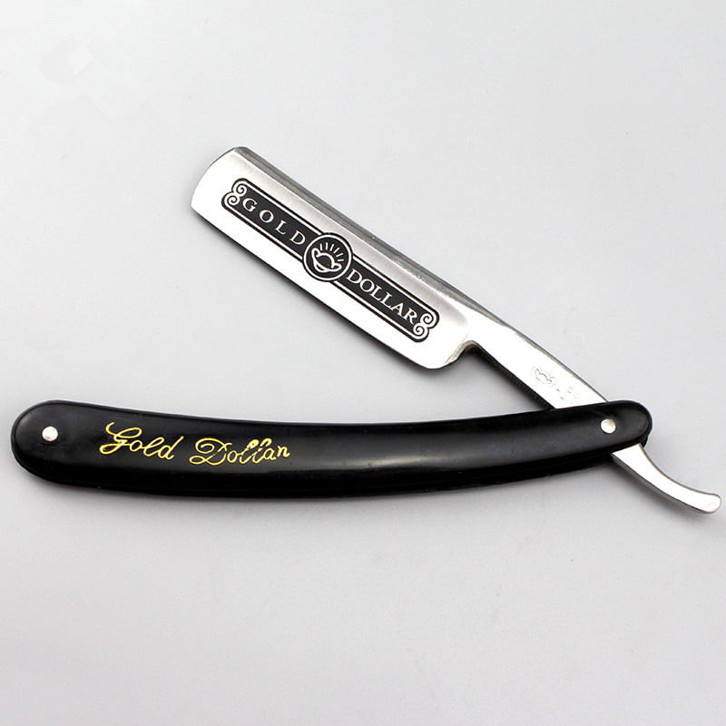 Barbeiro Profissional Straight Edge Razor Com Escova Barba Lea