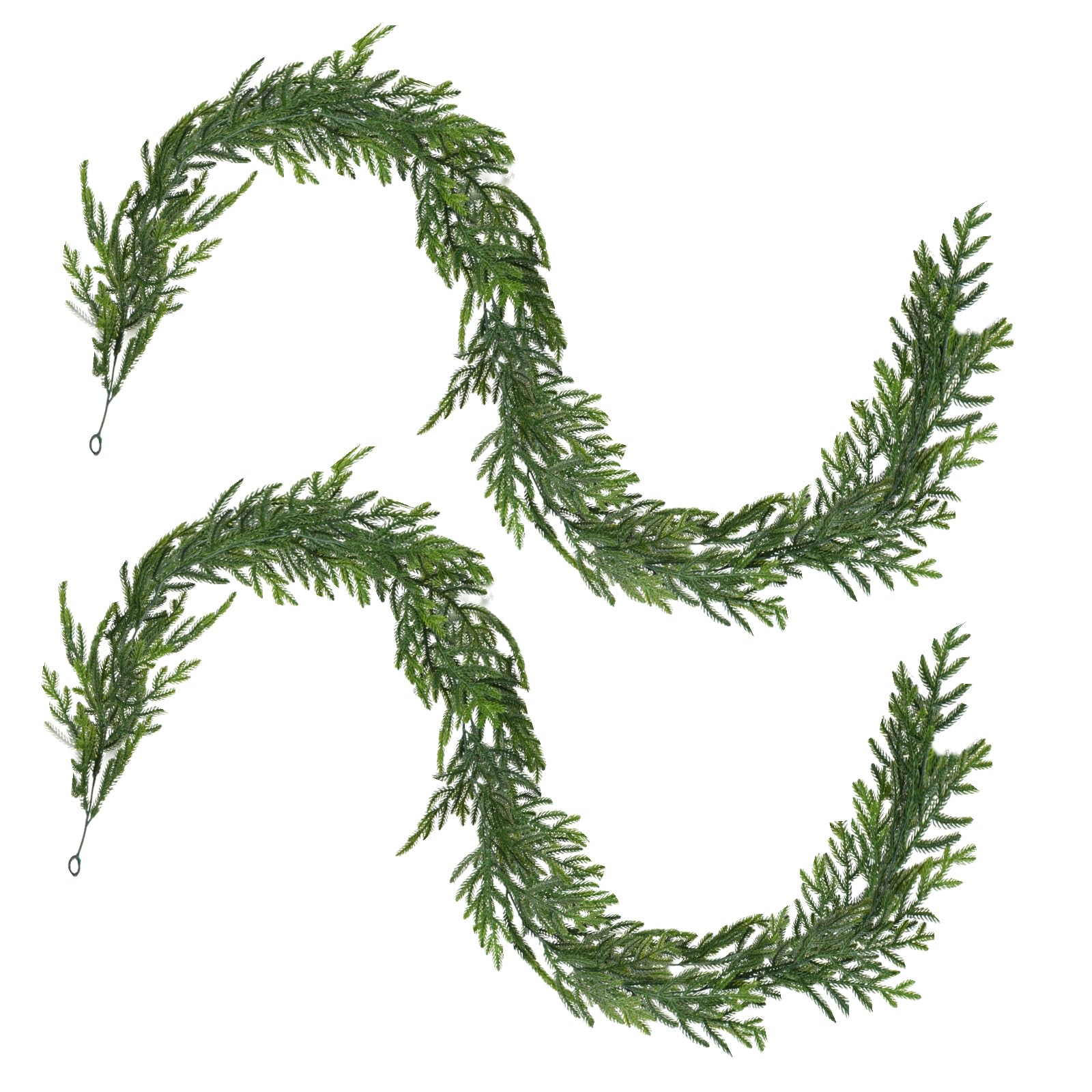 Guirlanda De Natal Xyxcmor Norfolk Pine 1,8 M Realista, 2 Unidades