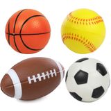 Jogue Um Conjunto De 4 Bolas Para Crianças Pequenas: Futebol, Beisebol, Basquete E Futebol