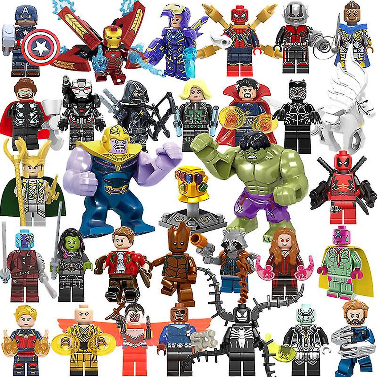 32 Pces Marvel Avengers Super Hero Comic Mini Figuras Dc Mini