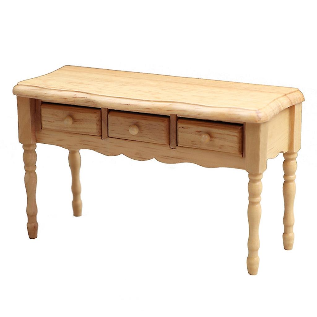 Acessórios Para Casa De Bonecas: Escrivaninha De Madeira, Mó