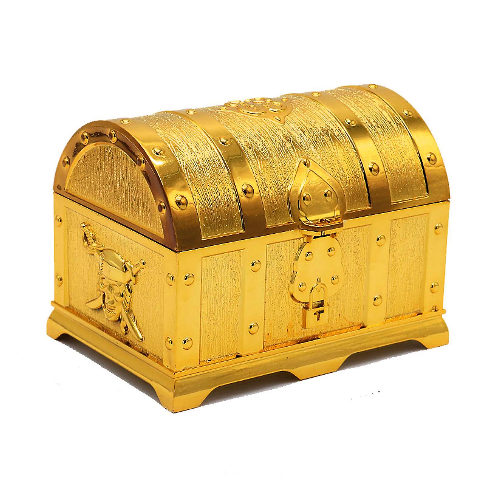 Caixa Pirata Treasure Chest Box Gem Jewelry Trinket Keepsak