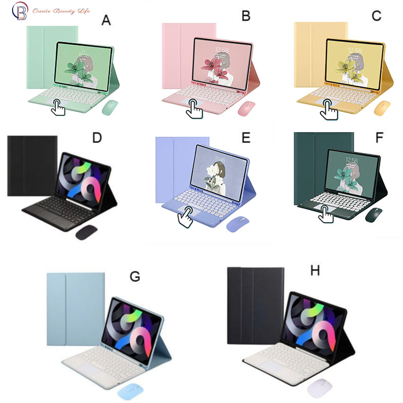 Capa De Teclado Com Touchpad E Mouse Para Galaxy Tab A7