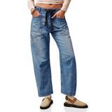 Jeans Cicy Bell Baggy Barrel Horseshoe Wide Leg, Femininos, Azuis
