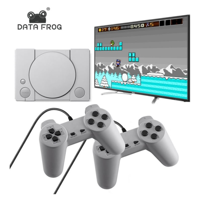 Console De Videogame Data Frog 620 Av Controller 8 Bits Retro