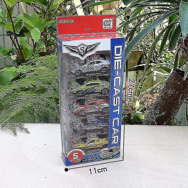 Hmwy-5pcs Mini Alloy Car Model Diecasts Vehicle Toys