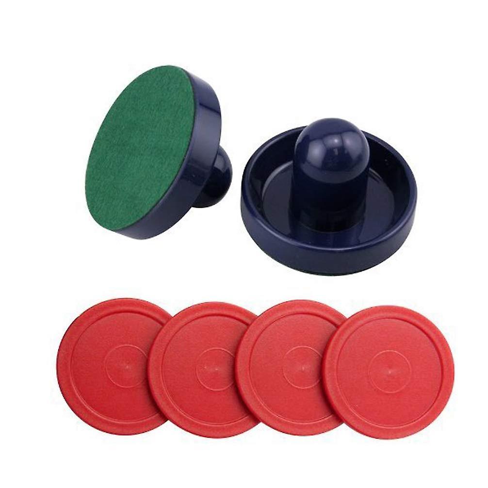 Air Hockey Pushers &amp; Pucks Set, Tamanho Grande, (2 Empurradores Da Marinha + 2