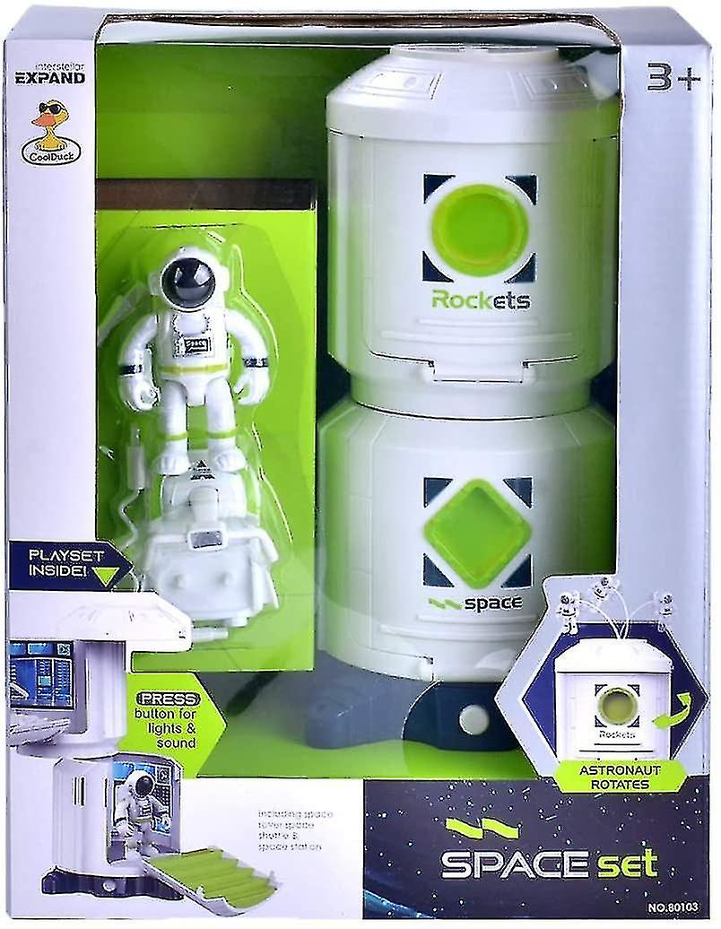 Estação Espacial Playset Brinquedos Com Luzes Som Figura Astronauta