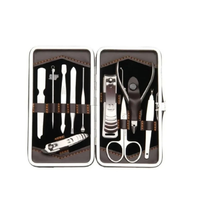 Conjunto De Manicure Professional 10 Peças Nail Tools Stainless Set
