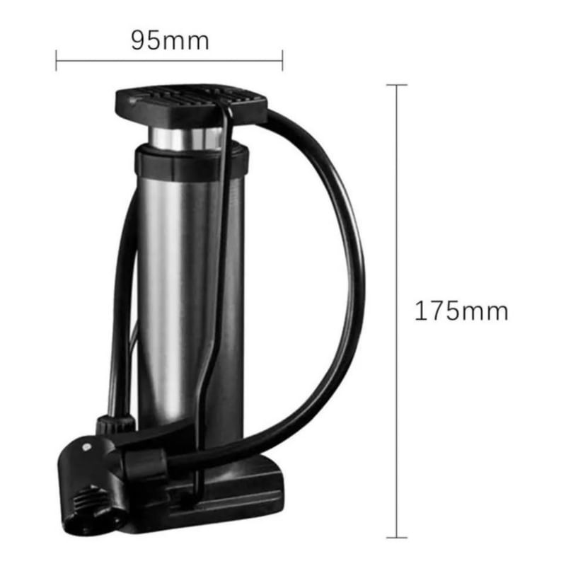 Bomba Infladora Com Pé Para Bicicleta, Motocicleta E Bolas