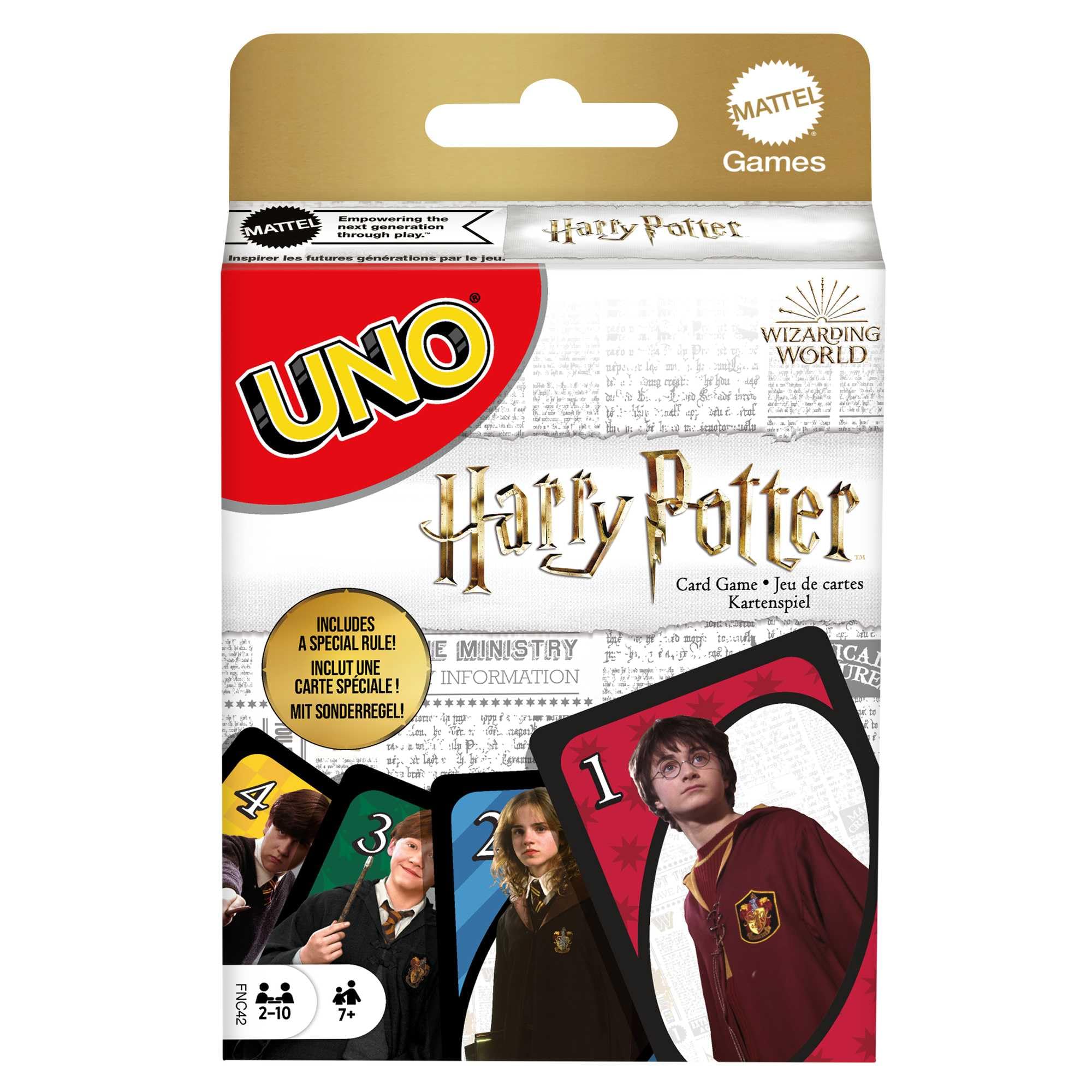 Jogo De Cartas Mattel Games Uno Harry Potter Para Crianças E Adultos Com Mais De 7 Anos