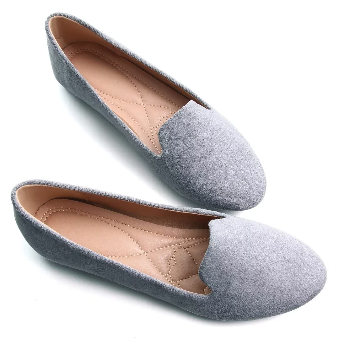 Ballet Flats Stunner Classic Slip On Candy Color Women Grey 41