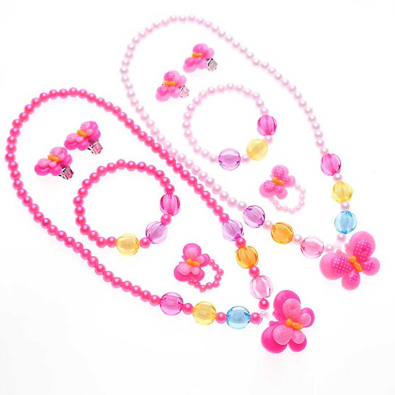 Joias Infantis, Colar Para Meninas, Pulseira, Anel, Clip-on,