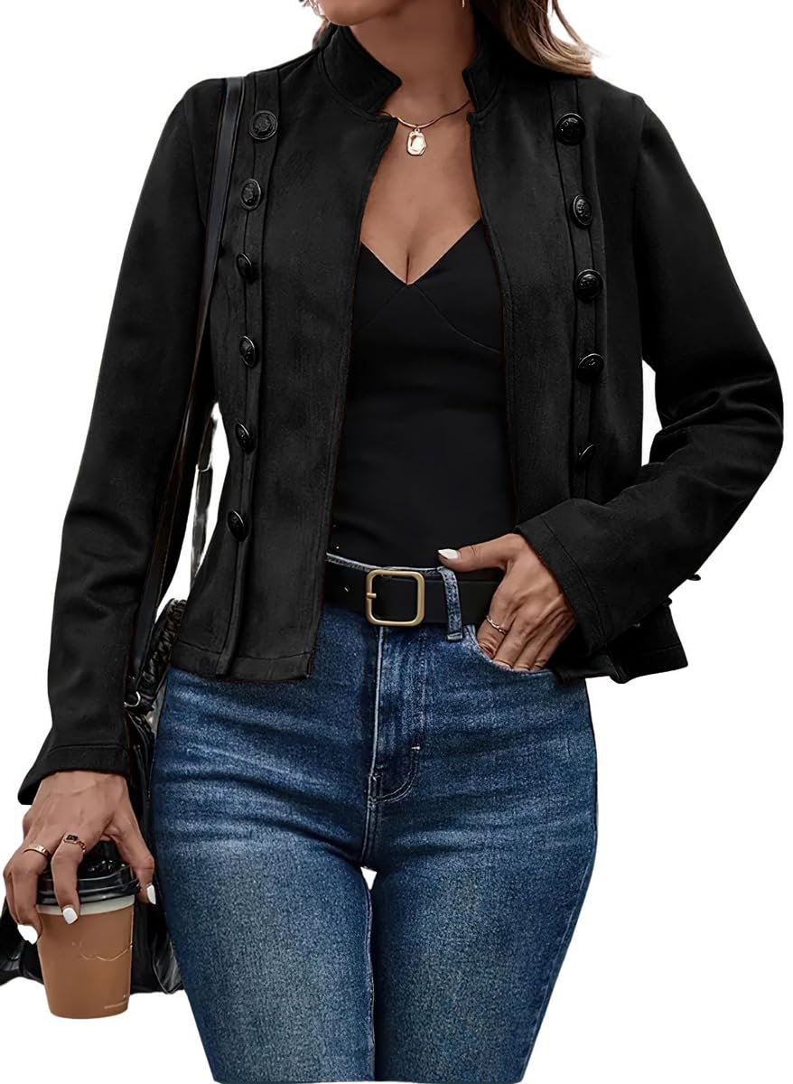 Jaqueta Chouyatou Feminina De Couro Sintético De Camurça, Outono E Inverno