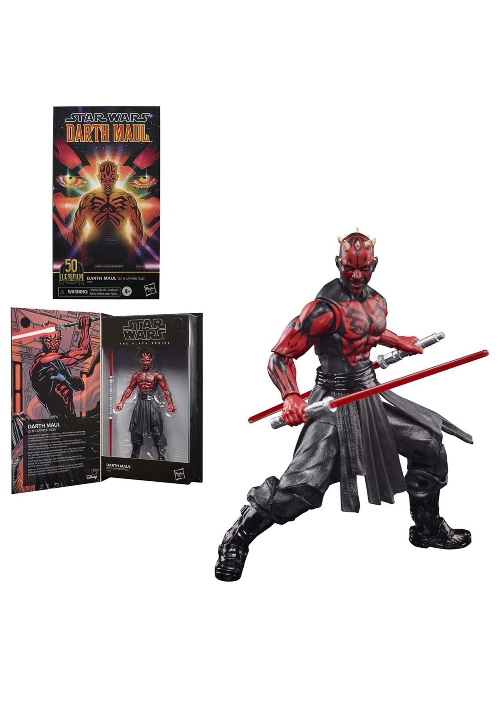 Boneco De Ação Hasbro Star Wars Black Ser 50th Ann 6in Darth Maul