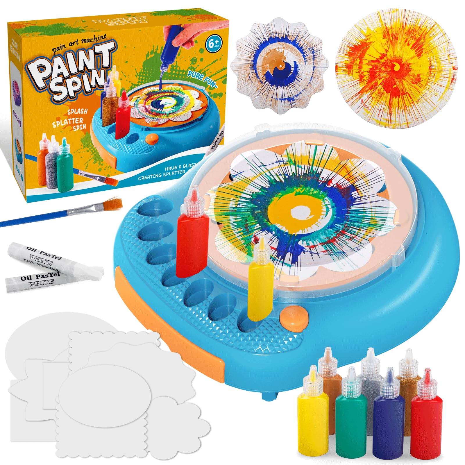 Kit De Máquina Paint Spin Art Hewaurorion Para Crianças De 6 A 9 Anos