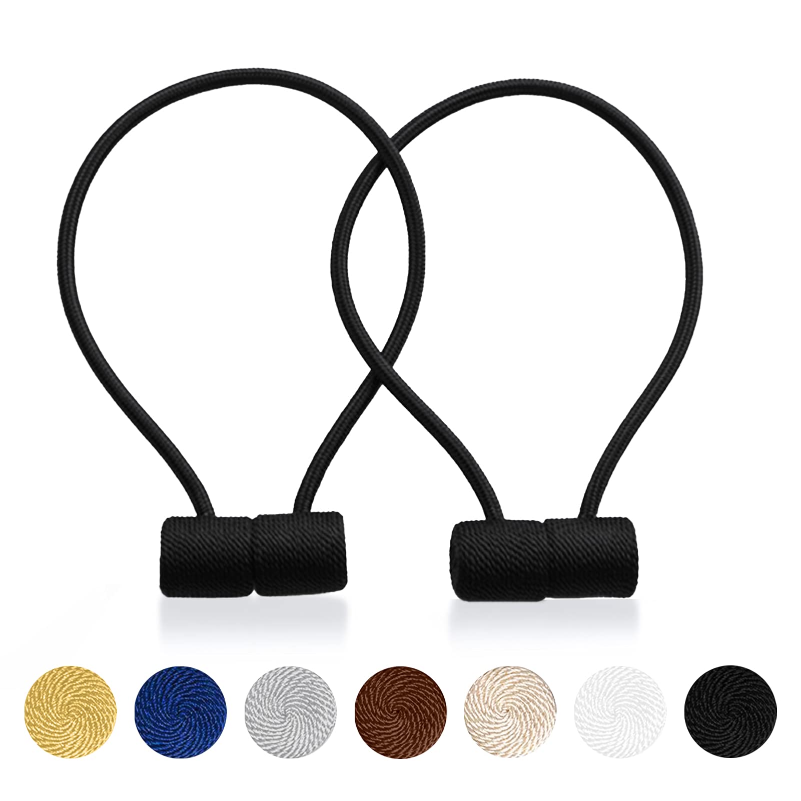 Cortina Tiebacks Xderlin Vs Strong Magnetic Black (2 Unidades)