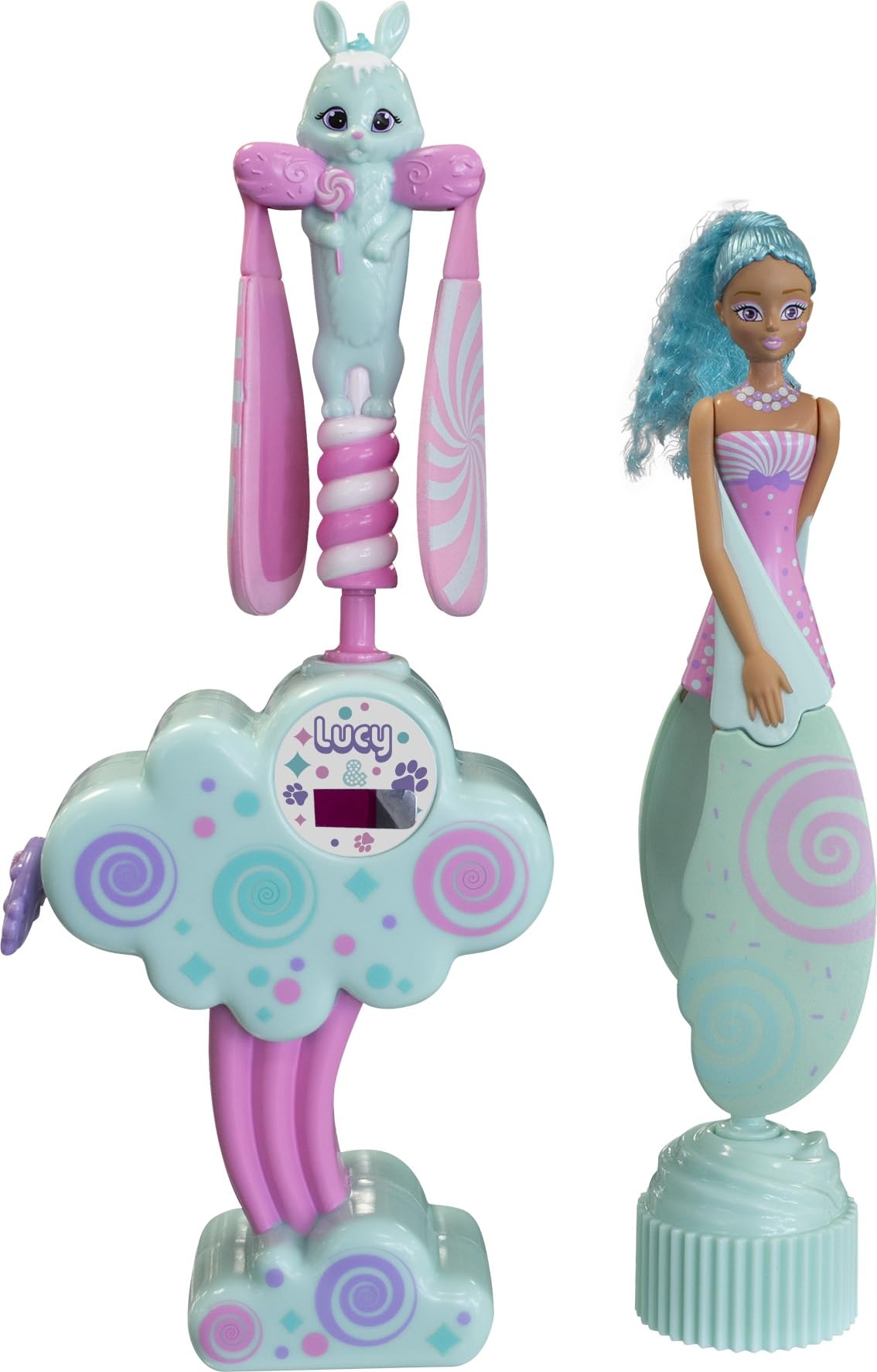 Flying Doll + Launcher Lansay Sky Dancers Lucy E Son Rabbit