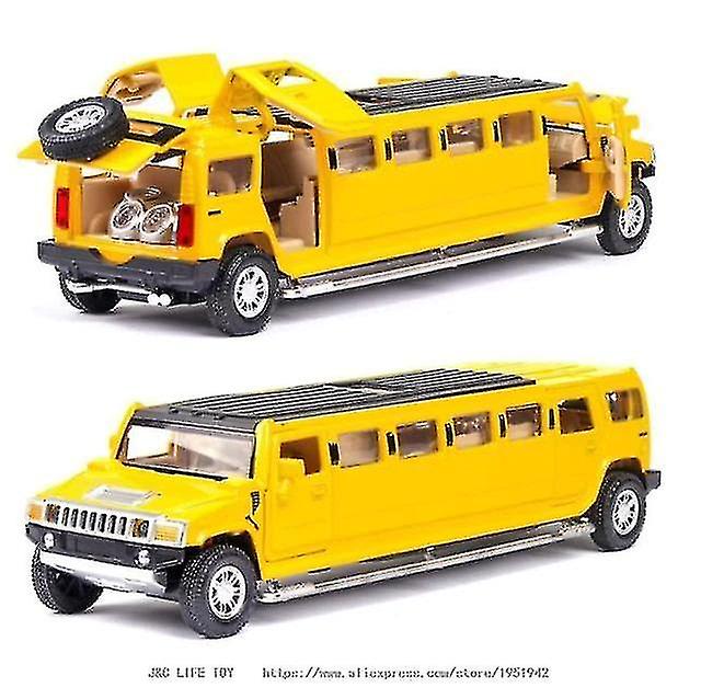 Modelo De Carro De Metal Hummer Limousine De Liga Leve Yyh-