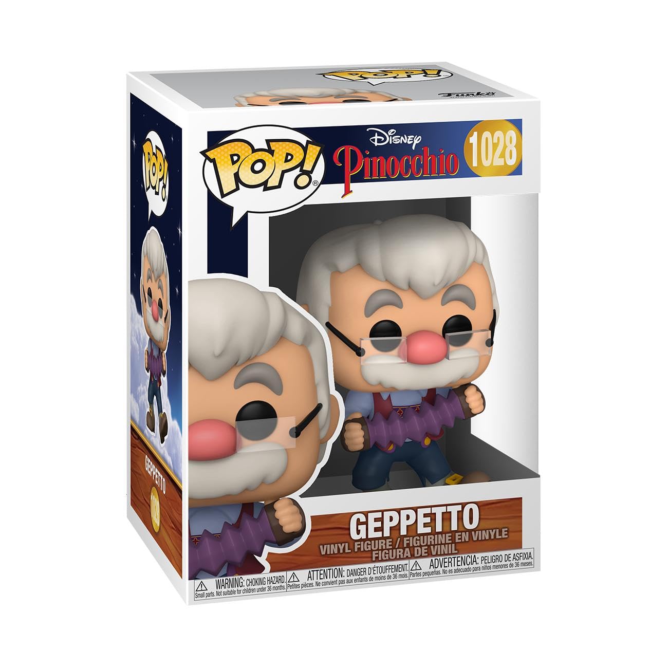 Brinque Funko Pop! Disney Pinocchio Geppetto Com Acordeão
