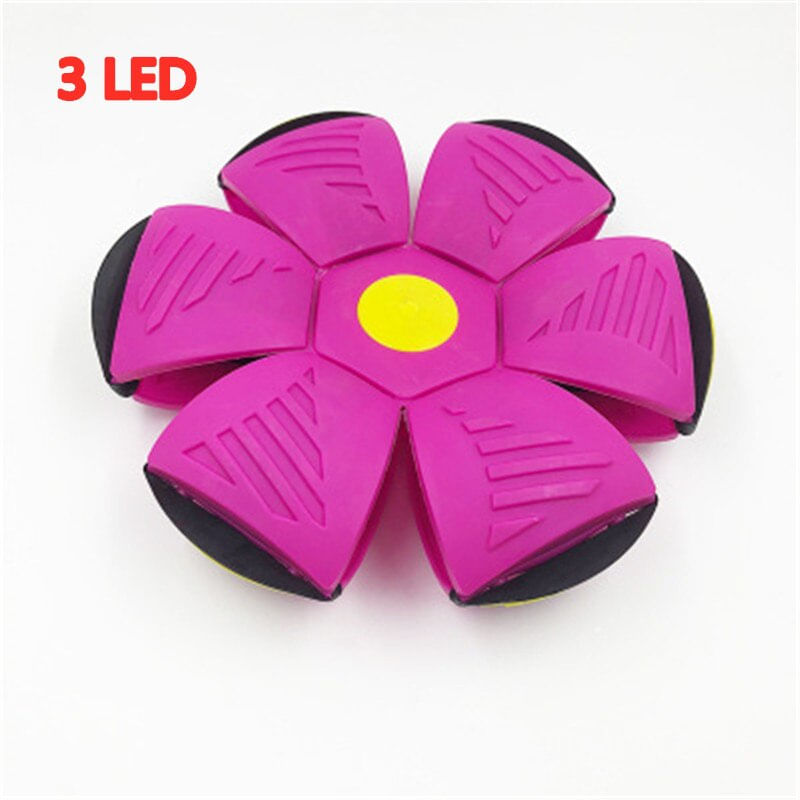 Led Voando Ufo Flat Throw Disc Ball Com Luz Led Toy Kid O