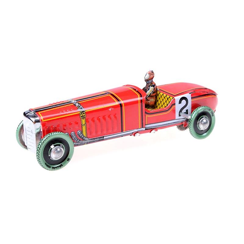 Brinquedo Vintage Red Wind Up Racing Old Classic Race Model