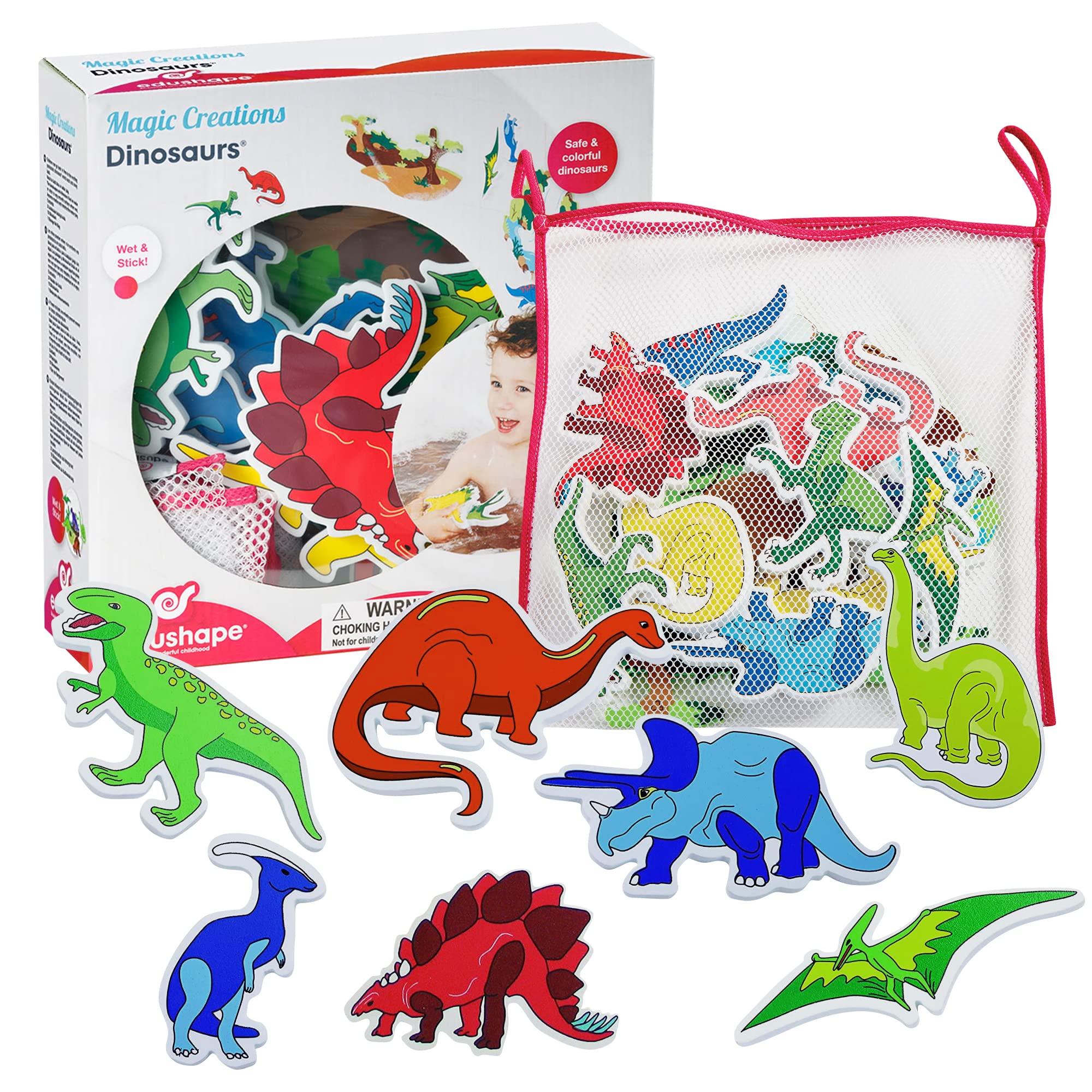 Conjunto De Jogos Para Atividades Na Banheira Edushape Magic Creations Dinosaurs