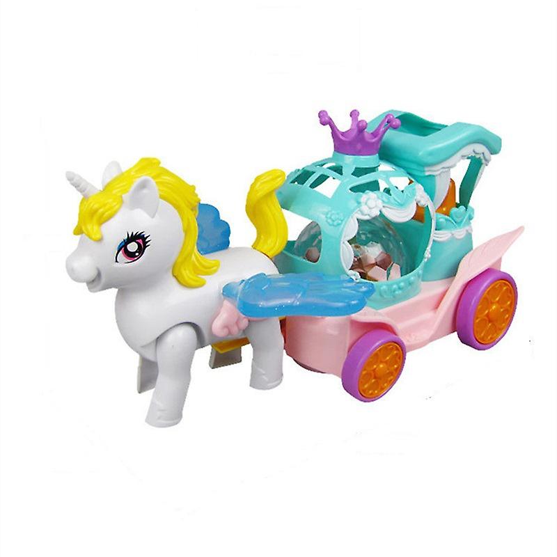 Brinquedos Infantis Electric Pony Trailer Lights Music Dazzl