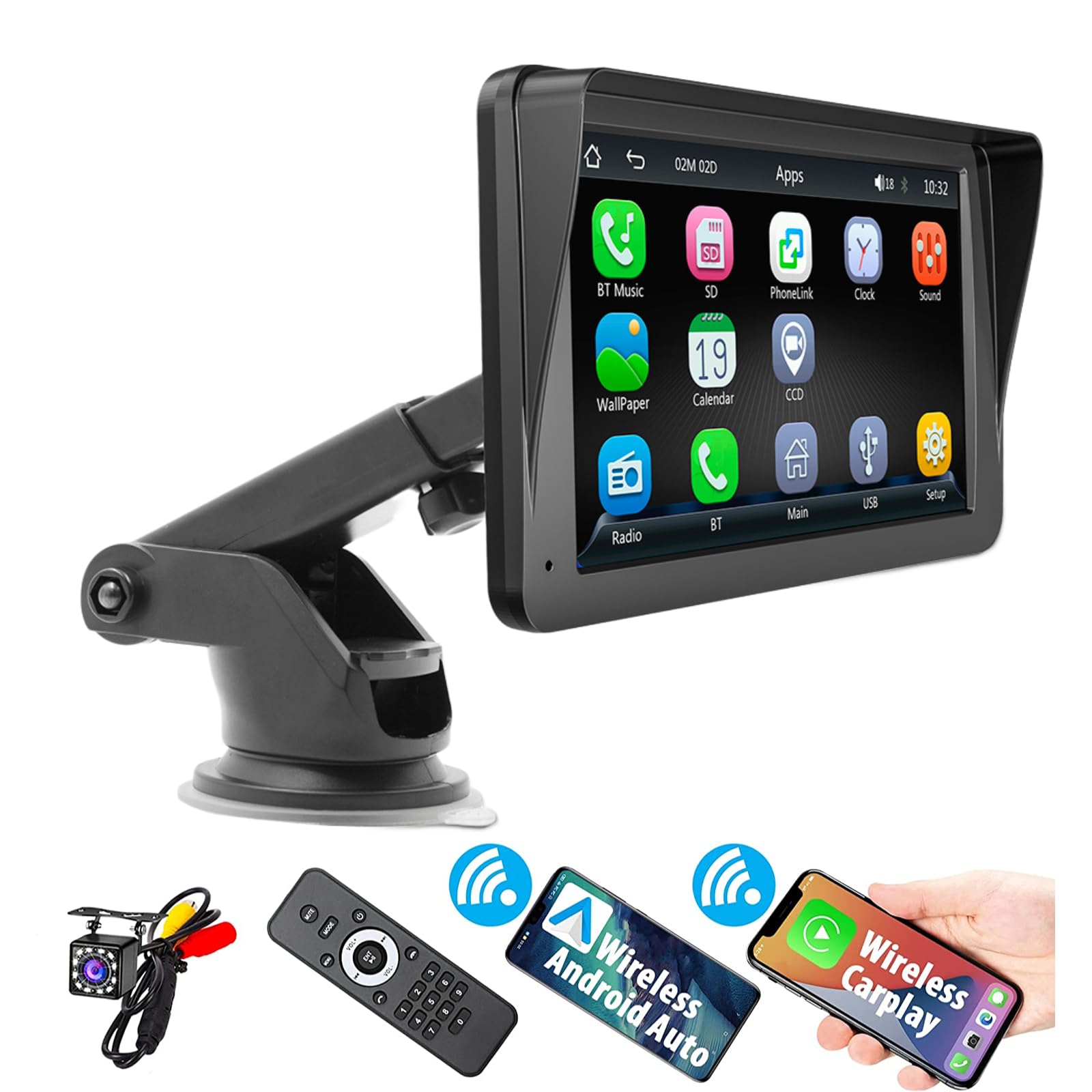 Leitor Mp5 Para Carro Yoidesu Com Tela De Toque De 7 Polegadas Bluetooth Bt5.1