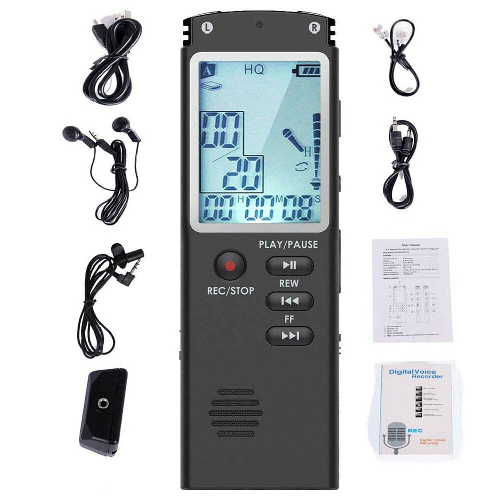 Voz Ativada Mini Digital Sound Audio Dictaphone Mp3 Play