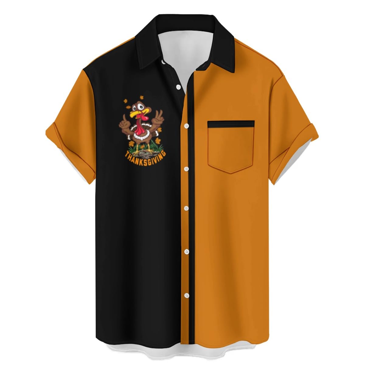 Camisa De Boliche Masculina Ecosunny Hawaiian Beach Turkey Com Estampa 3gg