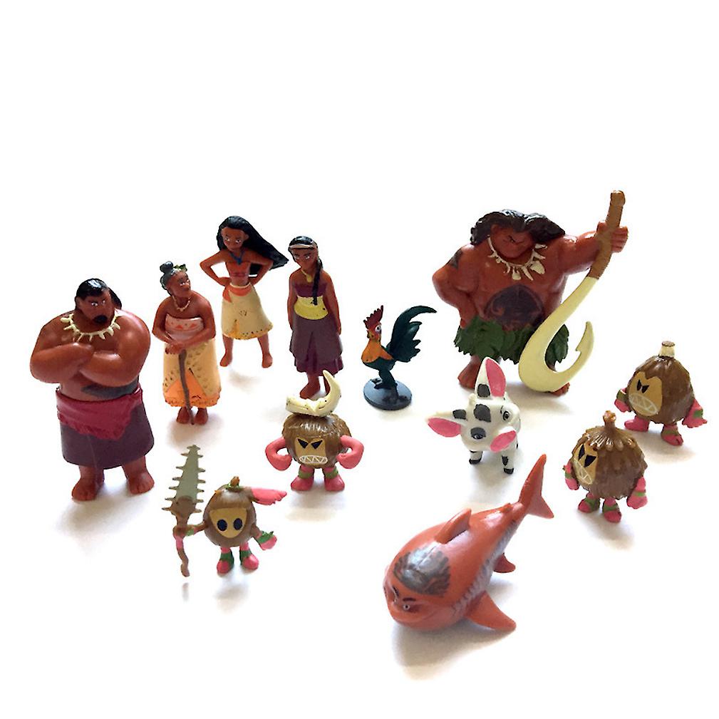 12pcs Moana Figura Modelo De Brinquedo