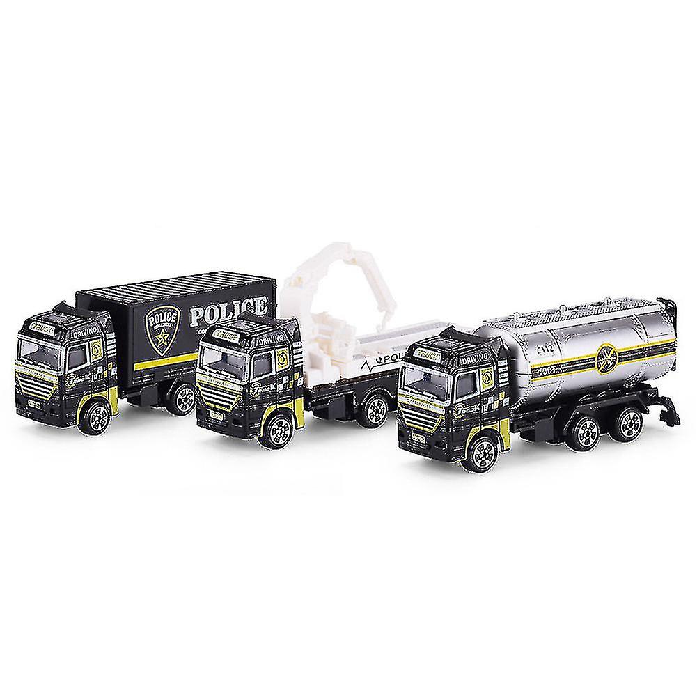 Conjunto De 3 Liga De Alumínio E Abs Carro De Polícia De Brinquedo
